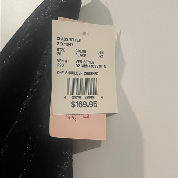 DB Studio One Shoulder Velvet Dress 20 - Picture 4 of 4